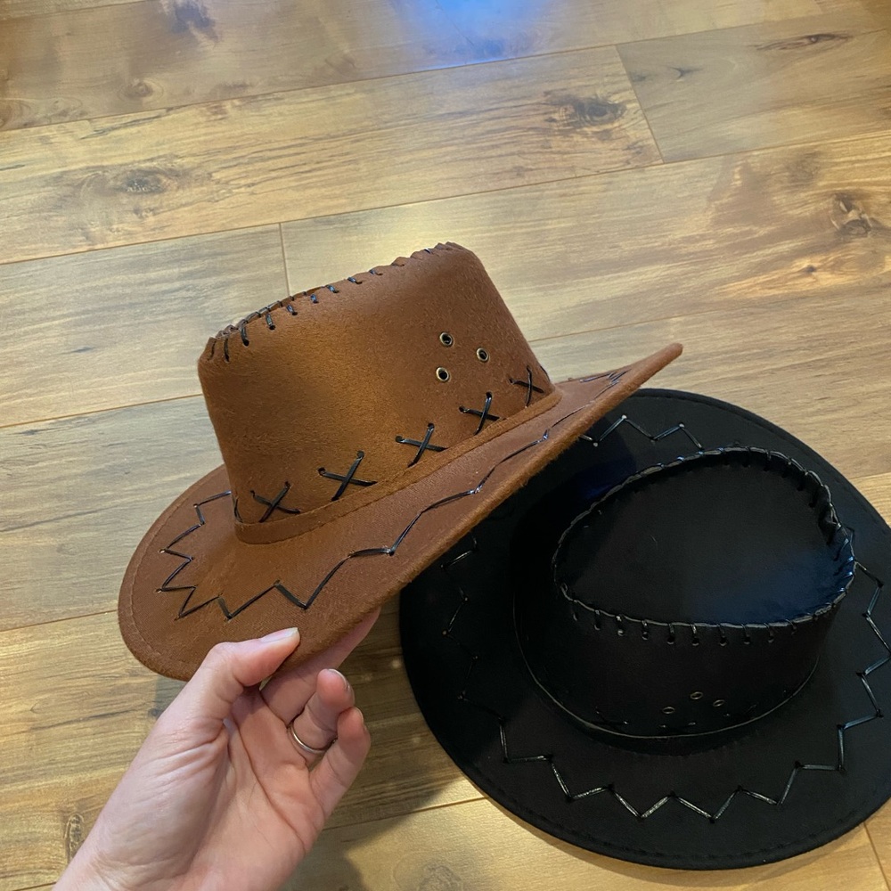 Black and Brown Costume Cowboy Hats - Picture 3 of 6